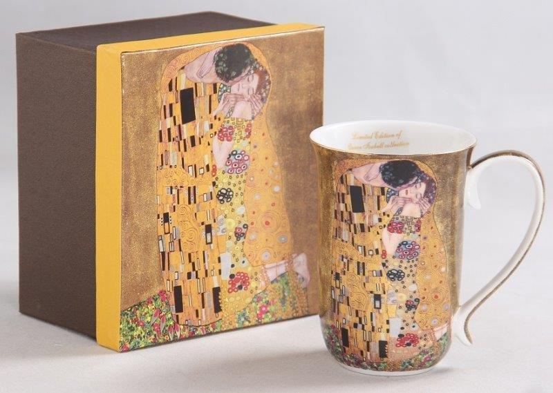 hrnek porcelán 450 ml Klimt KISS v dárkové kazetě