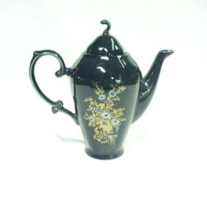 konvice LISTR ČERNÝ ZLATÝ KVĚT 1000ml