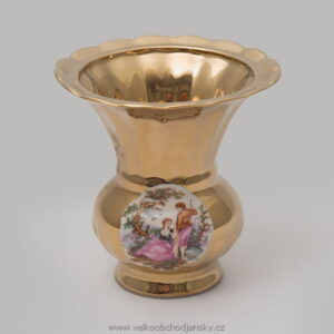 P2076376.jpg VÁZA ZLATÁ + DEKOR POSTAVY 16 cm
