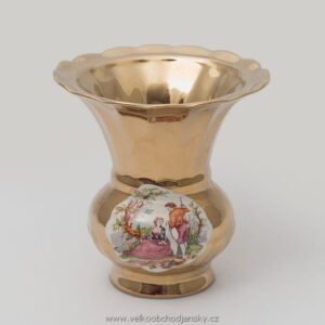 P2076377.jpg VÁZA ZLATÁ + DEKOR POSTAVY 16 cm