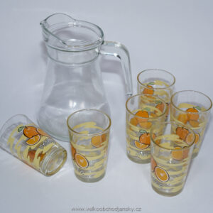 P9067911.jpg džbán 1,25ml+6x sklenice 240ml oranž světlý