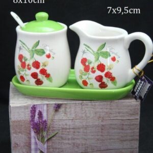 cukřenka + mléčník  + tácek MALINY